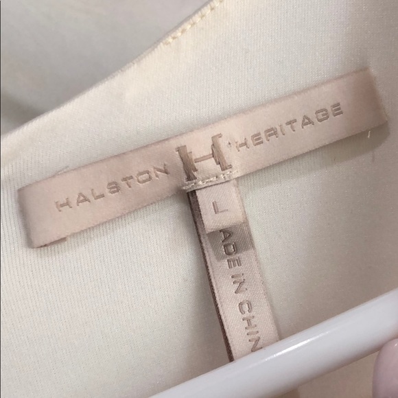 (Sold) Halston Heritage Slit Jersey Gown Chalk - Picture 12 of 14